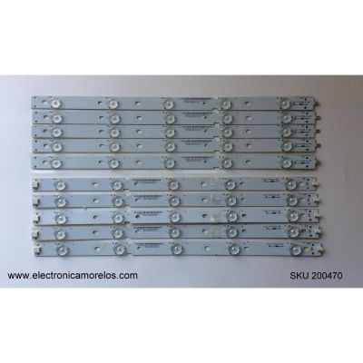 KIT DE LED´S PARA TV (10 PIEZAS) / SAMSUNG / VIZIO 131204-WS-400-010-LAKERS-C11-L / 131204-WS-400-010-LAKERS-C11-R / D319OILBC4F5A / D806PGHBC5F63G1 / PANEL´S LSC400HN01-G01 / LSC400HN01-S03 / MODELO E400I-B2 LWZQPNBQ